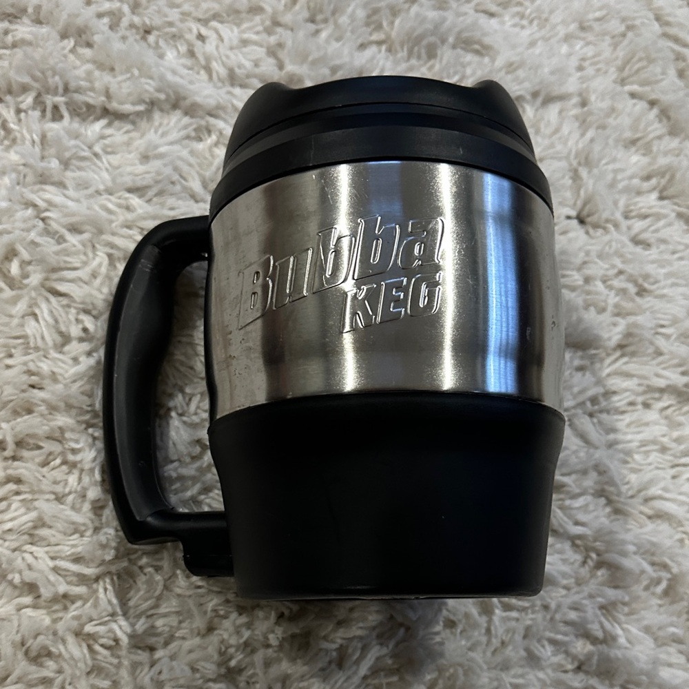 Huge Bubba Keg Insulated Travel Mug - Silver & Black 52 oz